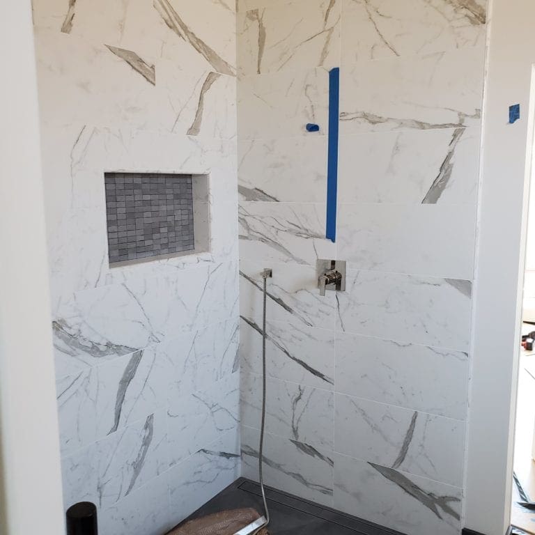 Marble shower with out