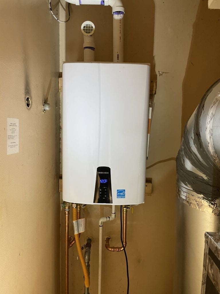 Tankless Water Heater Install - After - Close Up