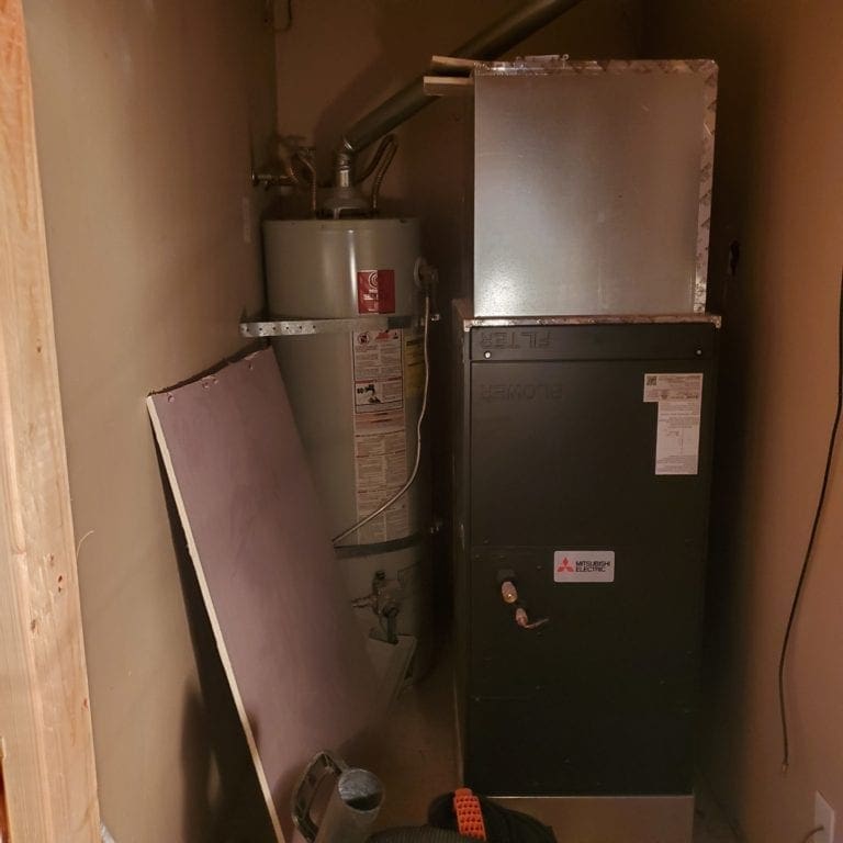 Tankless Water Heater Install - Before - Heater Removal